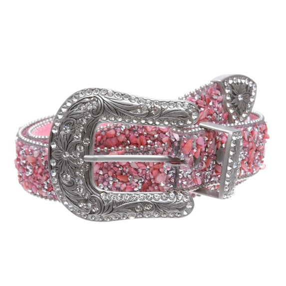 Western Cowboy Rhinestone Bling Mesh Stone Belt - Multi Color Options