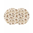 thumbnail image 1 of Western Cowboy Round Placemats Set of 2 for Dinning Tables,Heat-proof Braided Table Mats 13 Inch,Vintage Country Horse Plants Art Washable Place Mat for Kitchen Restaurant Party Decor Table Setting, 1 of 9