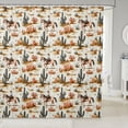 thumbnail image 1 of Western Cowboy Shower Curtain Set,West Style Cowboy Horse Bathroom Set Home Decor,Cactus Desert Vintage Bathroom Curtain Rustic Country Fabric Shower Curtain 72"Wx72"L, 1 of 6