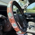 thumbnail image 1 of Western Cowboy Steering Wheel Cover, Rustic Western Country Cowboy Colorful Tooled Leather Car Steering Wheel Cover, SUV Wheel Protector, Breathable, Anti-Slip, Odorless, Universal for 14.5-15", 1 of 5