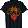 thumbnail image 1 of Western Cowboy Tees Howdy T-Shirt Black Medium, 1 of 4