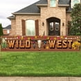 thumbnail image 1 of Western Cowboy Theme Garden Flag Banner - "Wild West" with Bull Skull and Cactus Design, Durable Polyester Fiber, Perfect for Outdoor Birthdays and Holiday Parties, Multifunctional Yard Decor, 1 of 5