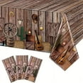 thumbnail image 1 of Western Cowboy Theme Party Tablecloth Classic Wood Grain Rectangular Tablecloth Home Birthday Party Outdoor Farm Party Supplies, 1 of 5