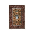 thumbnail image 1 of Western Cowboy Tooled Leather Design Resin Single Toggle Switch Plate - Faux Leather Look Decorative Light Switch Cover for Rustic Ranch Cowboy Home Décor Enthusiasts, 1 of 7