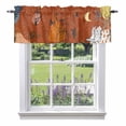 thumbnail image 1 of Western Cowboy Valance Curtain for Windows Retro Vintage Orange Cowgirl Rod Pocket Curtain Valances Short Window Treatments Panels for Kitchen Bathroom Laundry Room Basement 60 x 18 Inch, 1 of 9
