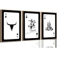thumbnail image 1 of Western Cowboy Wall Art Rustic Southwestern Canvas Poster Retro Western Aesthetic Pictures Playing Card Prints Longhorn Bull Skull Painting Cactus Wall Decor for Bedroom Living Room Unframed, 1 of 6