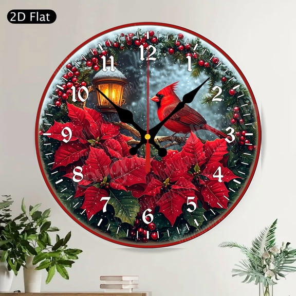 Western Cowboy Welcome Sign Round Wall Clock with Horse Silhouettes Rustic Decor