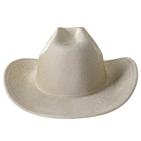 Western Cowboy Wide Brim Hat for Men Women Sparkly Cowgirl Hat for for Wedding Music Costume Party Disco Ball Hat