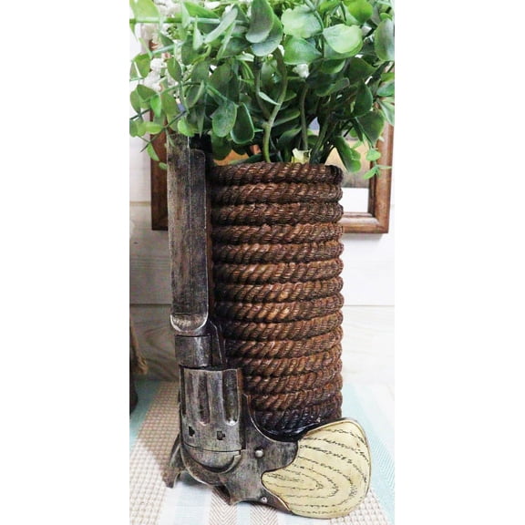 Ebros Gift 8.5 Western Cowboy Floral Vase Decor