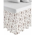 thumbnail image 1 of Western Cowboy Wrap Around Bed Skirts for California King Bed 16" Drop,Bed Skirt with Adjustable Elastic Belt Dust Ruffle Bed Valance Retro Desert Cactus Country Cowboy Brown Bed Frame Cover, 1 of 7