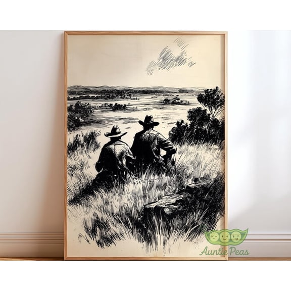 Western Cowboys Frontier Wall Art Print