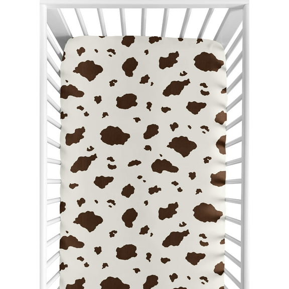 Sweet Jojo Designs Western Cowgirl Brown Off White Fitted Crib Sheet
