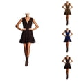 thumbnail image 1 of Western Cowgirl Dress for Women Sleeveless V Neck Slim Fit Tassel Hem Knee Length Tank Dresses Country Concert Dress, 1 of 6