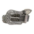 thumbnail image 1 of Western Cowgirl Faux Alligator Rhinestone Studded Leather Belt with Engraved Buckle, 1 of 4