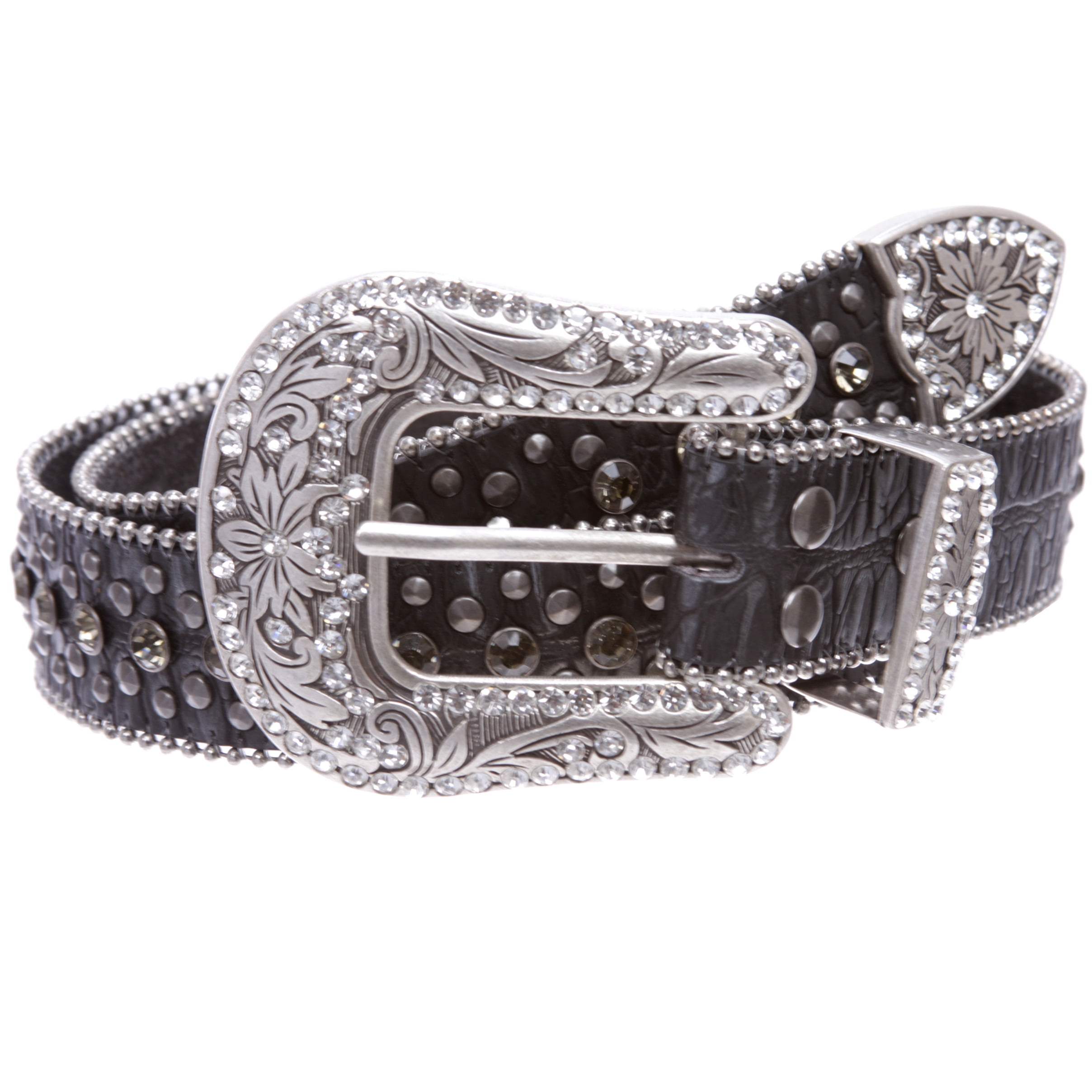 NEW Rhinestone Studded Bling Belt Rhinestone Western Bling Studded Design PU Leather Belt | eBay main image 2