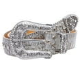 thumbnail image 1 of Western Cowgirl Faux Alligator Rhinestone Studded Leather Belt, 1 of 4