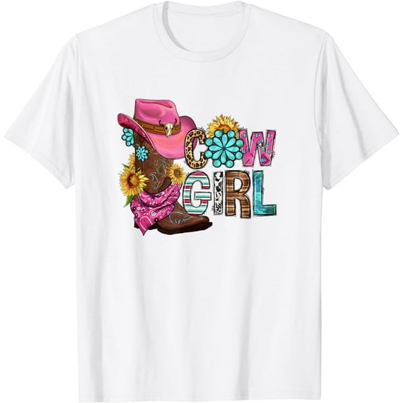 Western Cowgirl Gifts For Girls Women T-Shirt
