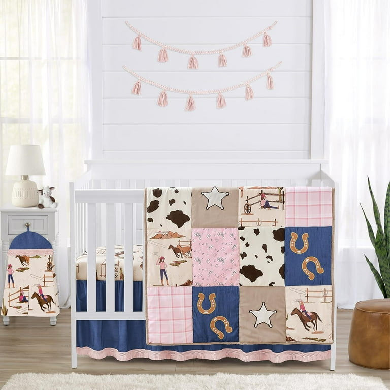 Blue and pink crib bedding online