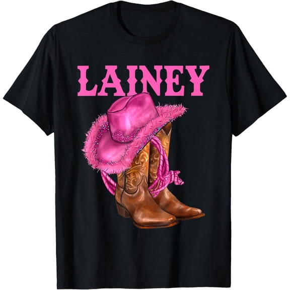 Western Cowgirl Lainey First Name Personalized Women Girl T-Shirt tee