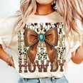 thumbnail image 1 of Western Cowgirl Mama T-Shirt, Coquette Howdy Bow Shirt, Leather Bow Cowgirl Tee, Retro Western Mom Life T-Shirt, 1 of 5