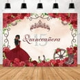 thumbnail image 1 of Western Cowgirl Quinceanera 15th Birthday Backdrop Mexican Fiesta Bday Backdrop Floral Crown Boots Watercolor Photography Background Horseshoe Decor 15th Birthday Party Photo Banner, 1 of 4