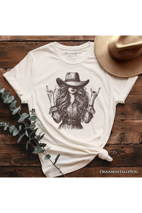 Western Cowgirl Rocker T-Shirt, Country Rodeo Style Tee