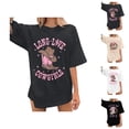 thumbnail image 1 of Western Cowgirl Style Graphic Tees for Women 2026 Summer Casual Short Sleeve Crewneck T Shirts Country Music Shirt, 1 of 4