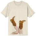 thumbnail image 1 of Western Cowgirl Upside Down Boots Crew Neck Short Sleeve Natural Adult T-shirt-XL, 1 of 4