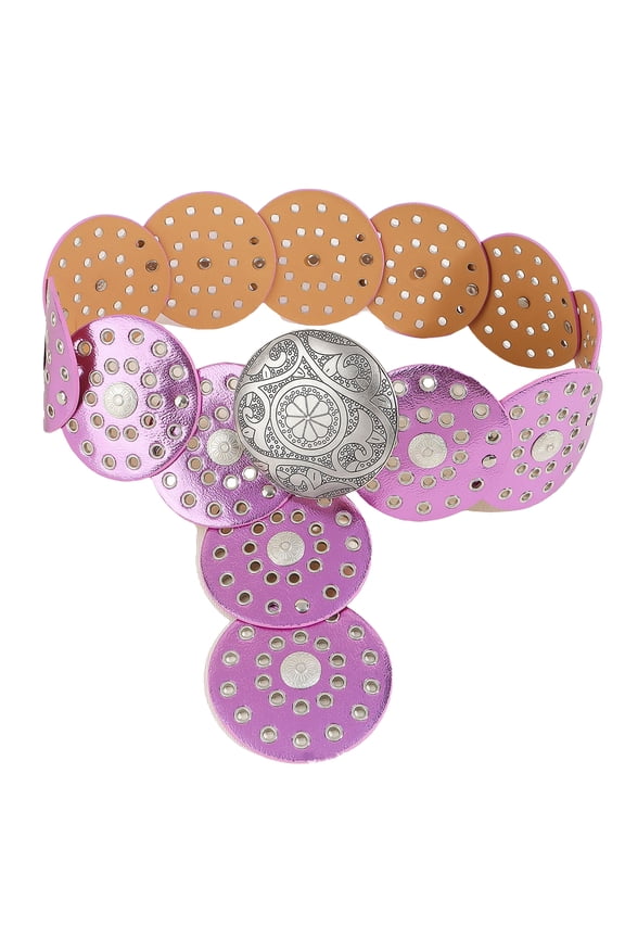 Western Cowgirl Vintage Belt for Women Lady Girl with Rivet Accents Retro Dress Belt Decorative Waist Cincher Girdle