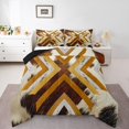 thumbnail image 1 of Western Cowhide Comforter Set Southwestern Aztec Bedding Set King Rustic Boho Geometric Down Comforter Adults Men Farmhouse Animal Bed Set Bedroom Decor 3 Pcs, 1 of 7