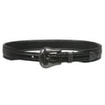 thumbnail image 1 of Western Croco Print  Braiding Edged Leather Belt, 1 of 1