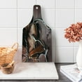 thumbnail image 1 of Western Cutting Board, Old Leather Boots and Spurs Rustic Rodeo Equipment USA Style Art Picture Print, Decorative Tempered Glass Cutting and Serving Board, Wine Bottle Shape, Brown, by Ambesonne, 1 of 5