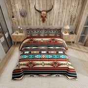 Erosebridal Southwest Comforter Set, Queen Size, 3-Piece Rustic Bohemian Bedding Decor
