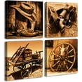 thumbnail image 1 of Western Decor Cowboy Wall Art for Men''s Bedroom Office Canvas Printed Poster Home Decoration Artwork 12" Wx12 Hx4, 1 of 6