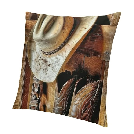 Western Decor Decorative Throw Pillow Cover,Soft Wild West Square Cushion Case Set for Couch Sofa Bedroom Living Room,Rodeo