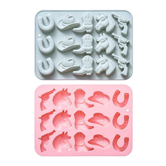 Western Denim Pattern Silicone Baking Molds for Resin Crafts, Chocolate, Soap Making, Reusable Cowboy Theme Molds, Flexible Design Theme Kitchen Tools D3F9