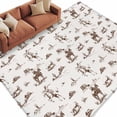 thumbnail image 1 of Western Desert Area&nbsp;Rug 5x8ft Retro Brown Cowboy Ethnic Horse Non-Slip&nbsp;Washable Square&nbsp;Rugs Soft Felt Indoor Floor Mat for Bedroom Kitchen Living Room Bathroom, 1 of 9