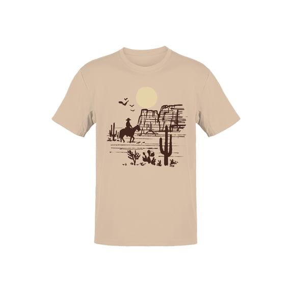 Western Desert Cowboy Adventure Men's T-shirt