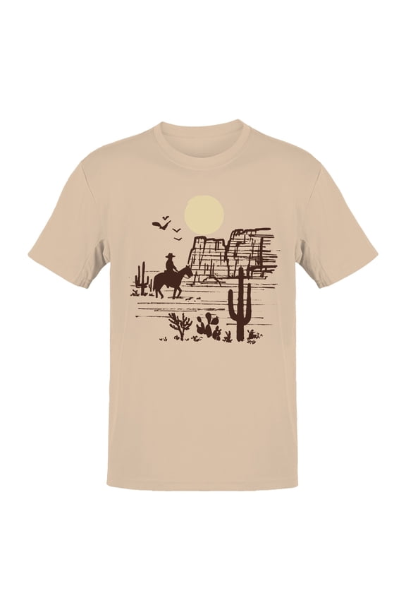 Western Desert Cowboy Adventure Men's T-shirt