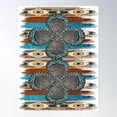 thumbnail image 1 of Western Design With Tribal Pattern, Tooled Leather And Turquoise. Poster Wall Art, Modern Wall Decor For Living Room Bedroom, 12x18 UNFRAMED, 1 of 3
