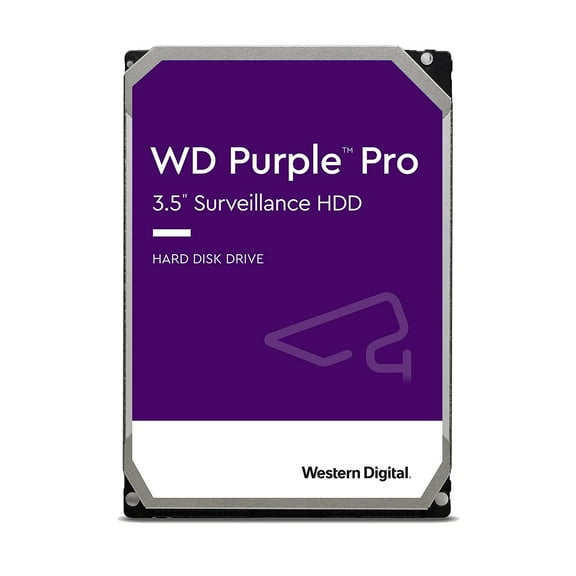 Western Digital 12TB WD Purple Pro Surveillance Internal Hard Drive HDD - SATA 6 Gb/s, 256 MB Cache, 3.5" - WD121PURP