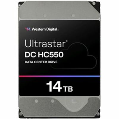 Western Digital Ultrastar DC HC550 WUH721814AL5204 14 TB Hard Drive - 3.5" Internal - SAS [12Gb/s SAS] - Conventional Magnetic Recording [CMR] Method (0f38528)