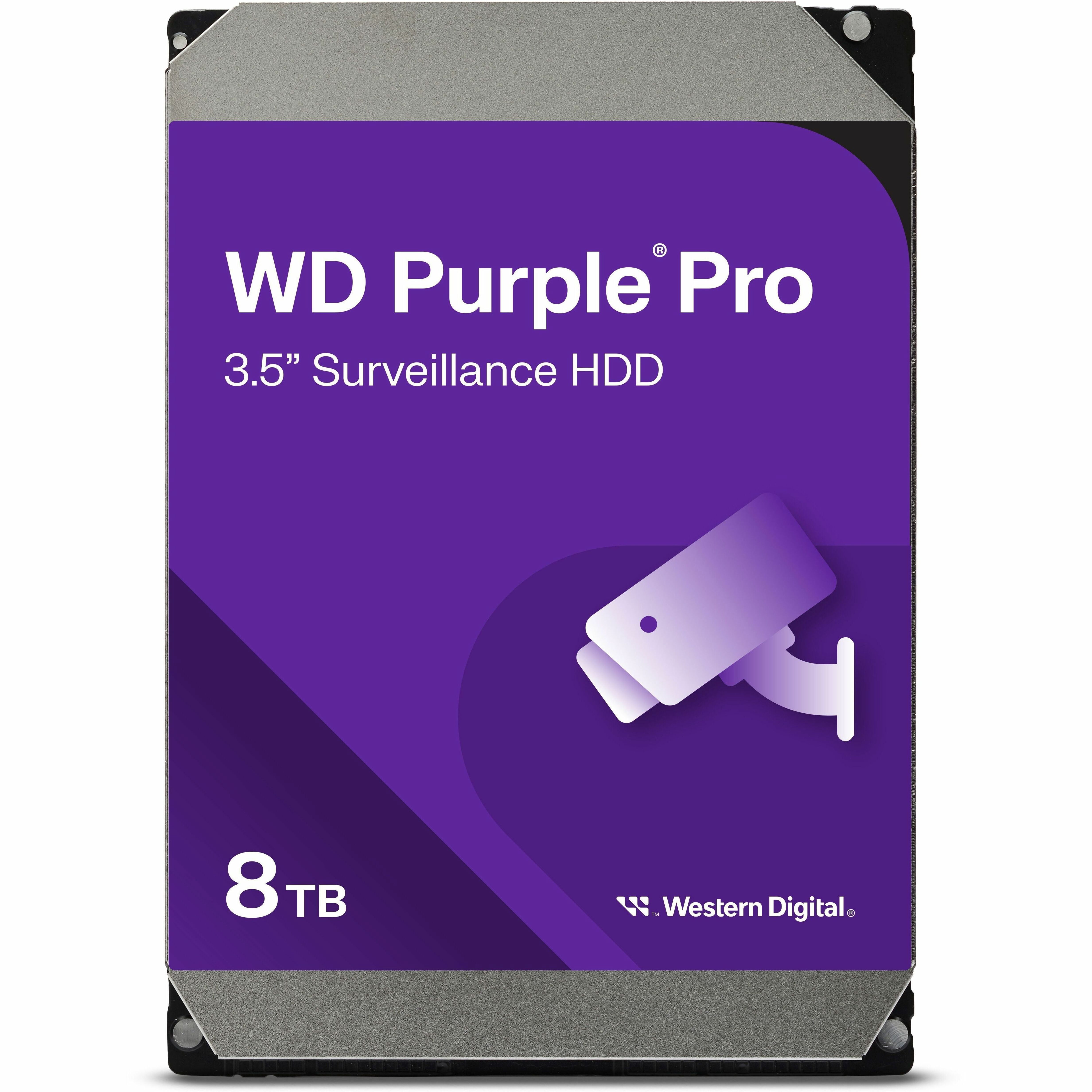 Western Digital 18TB WD Purple Pro Surveillance SATA HDD, 3.5" Internal Hard Drive HDD, 7200 RPM, 512MB Cache, CMR - WD181PURP