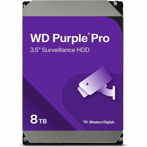 Western Digital 18TB WD Purple Pro Surveillance SATA HDD, 3.5" Internal Hard Drive HDD, 7200 RPM, 512MB Cache, CMR - WD181PURP