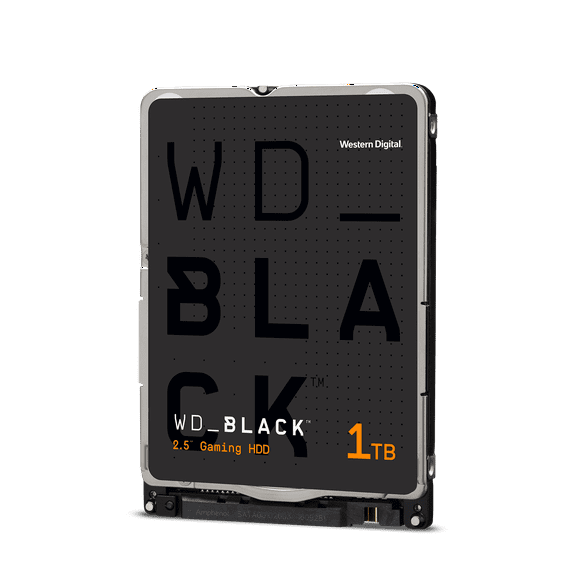 Western Digital 1TB WD_BLACK Performance Mobile SATA, 2.5" Internal Gaming Hard Drive HDD, 7200 RPM, 64MB Cache - WD10SPSX