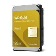 Western Digital 22TB WD Gold Enterprise Class SATA HDD, 3.5" Internal Hard Drive HDD, 7200 RPM, 512MB Cache, CMR - WD221KRYZ