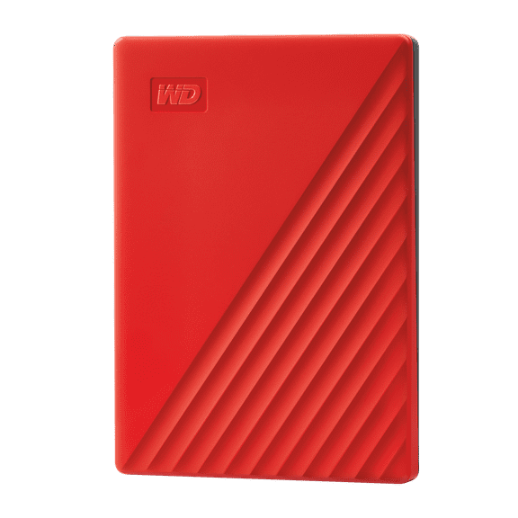 Western Digital 2TB WD My Passport, Portable External Hard Drive HDD, Red - WDBYVG0020BRD-WESN