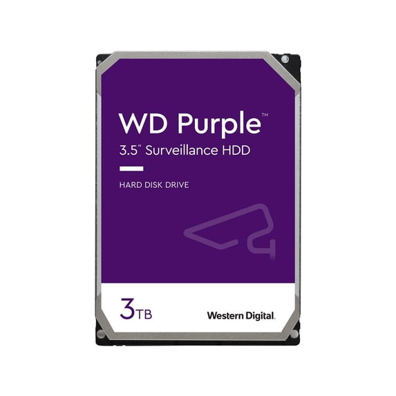 WD Purple 3TB Surveillance Hard Disk Drive - 5400 RPM Class SATA 6Gb/s 64MB Cache 3.5 Inch WD30PURZ