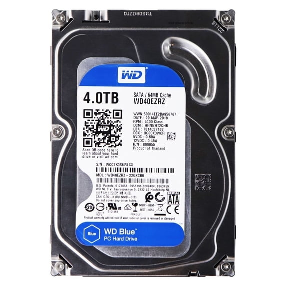 Western Digital WD40EZRZ WD Blue PC Hard Drive 4TB