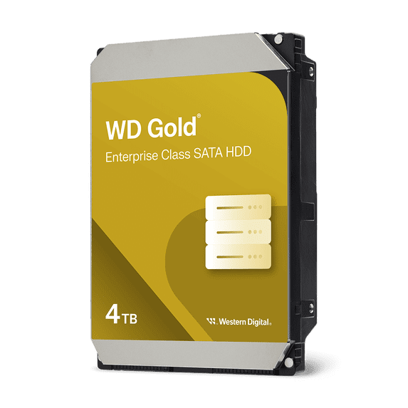 Western Digital 4TB WD Gold Enterprise Class SATA HDD, Internal Hard Drive, 7200 RPM, 256MB Cache - WD4003FRYZ
